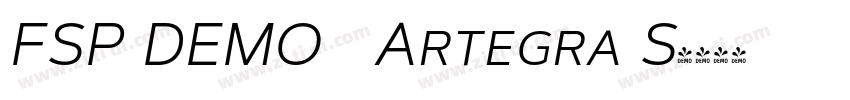 FSP DEMO   Artegra S字体转换